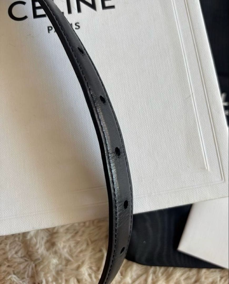 セリーヌ　ベルト　スモールトリオンフ　18mm 75 ブラック