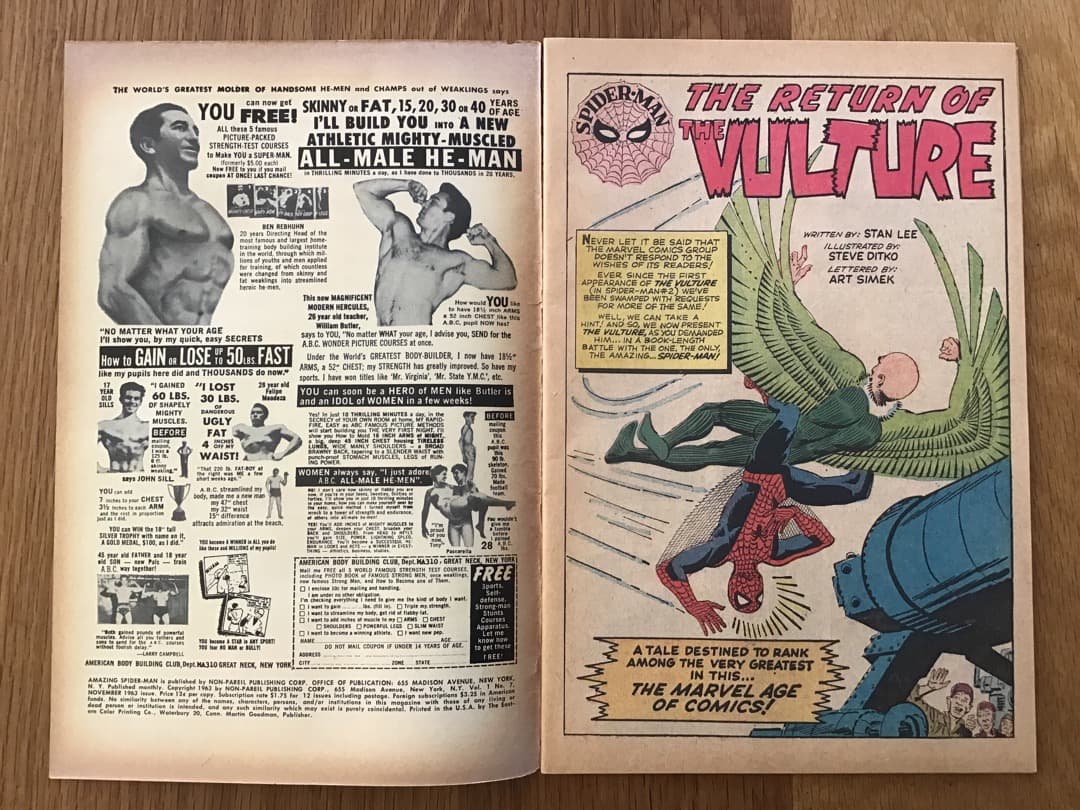 アメージングスパイダーマン #7 アメコミリーフ 1963年出版