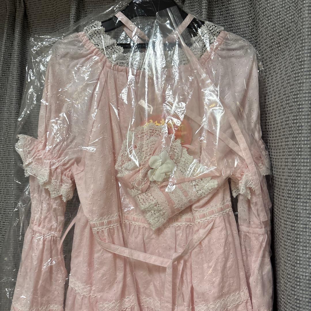 BABY はわせドールワンピース＆ヘッドドレスセット ピンク