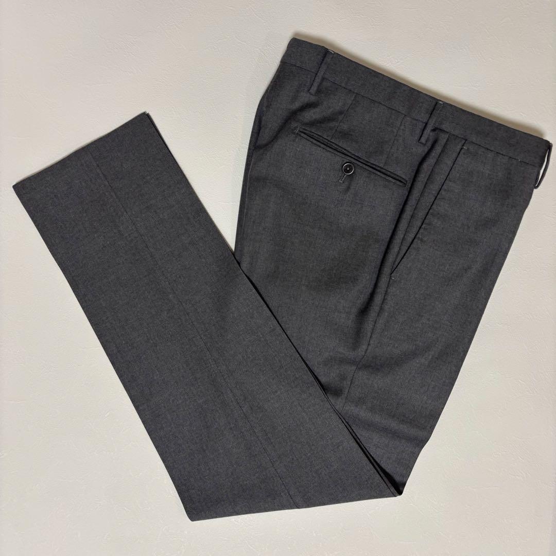 インコテックス スリムフィット ウール スラックス グレー46 SUPER100