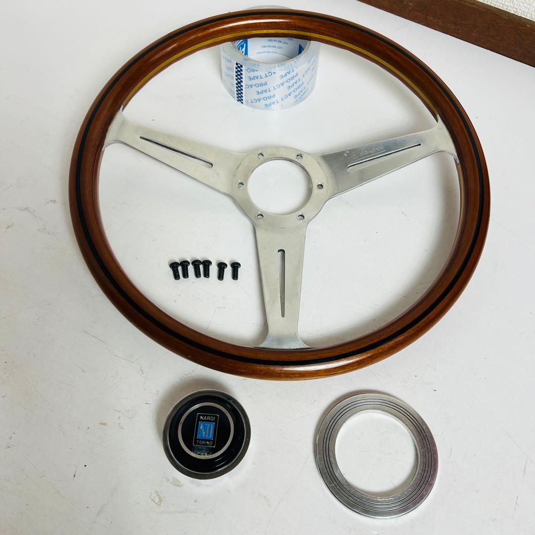 当時物 ナルディ ウッド　36.5 ホーンボタン　ホーンリング　ボルトセット
