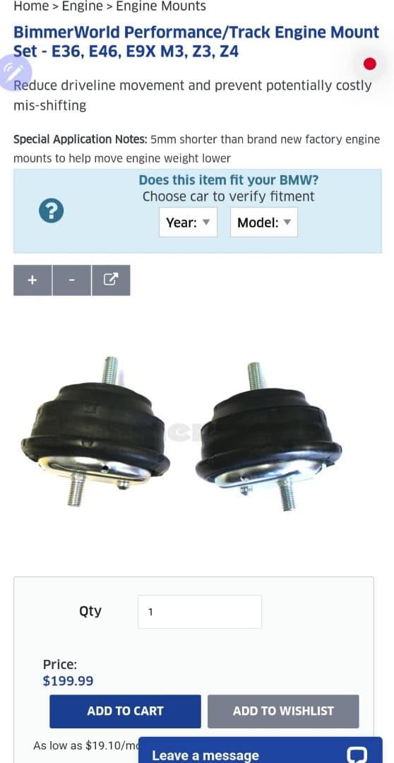 新品未使用 エンジンマウント  E92 M3