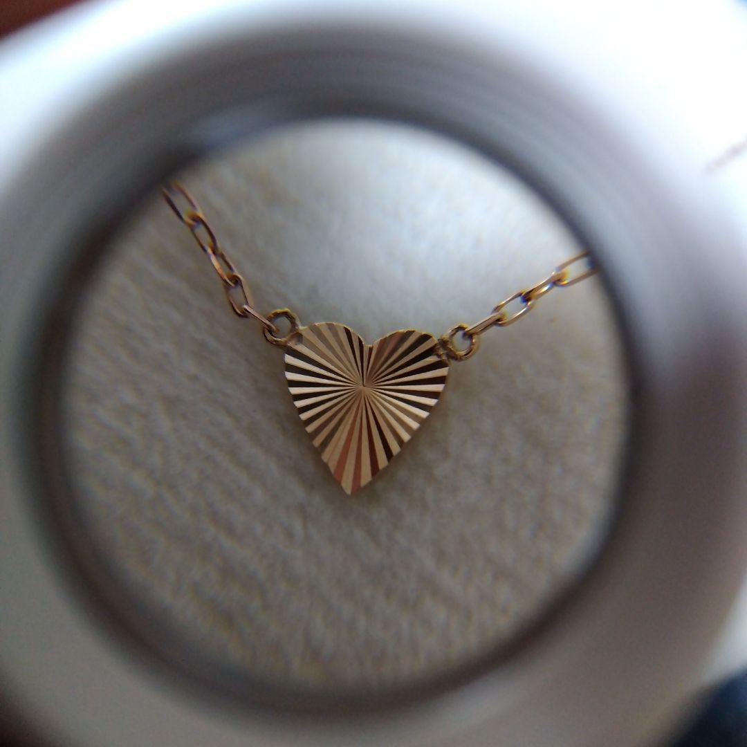 agete K10PG ハートモチーフネックレス 美品(お値下げ不可)