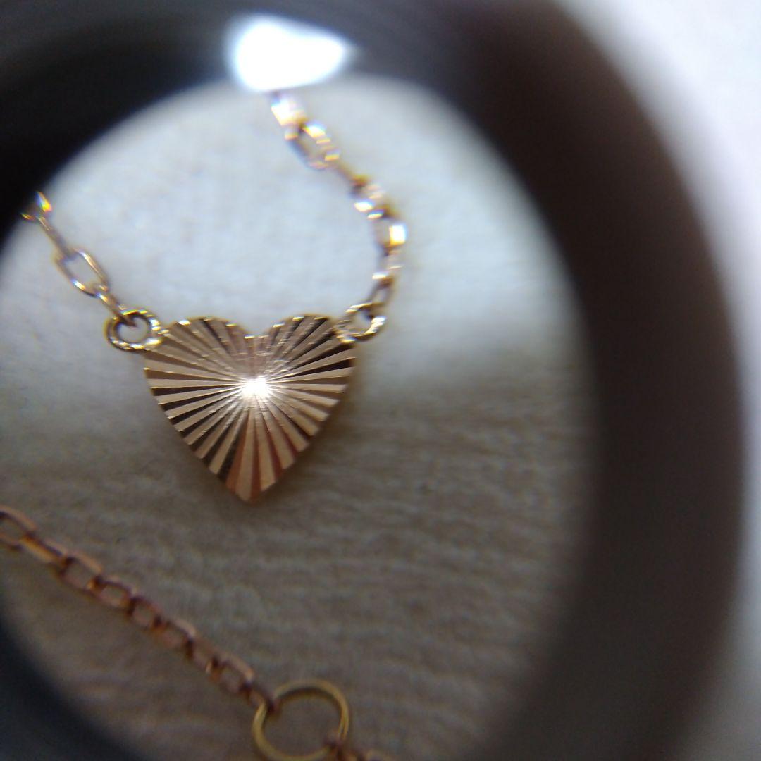 agete K10PG ハートモチーフネックレス 美品(お値下げ不可)