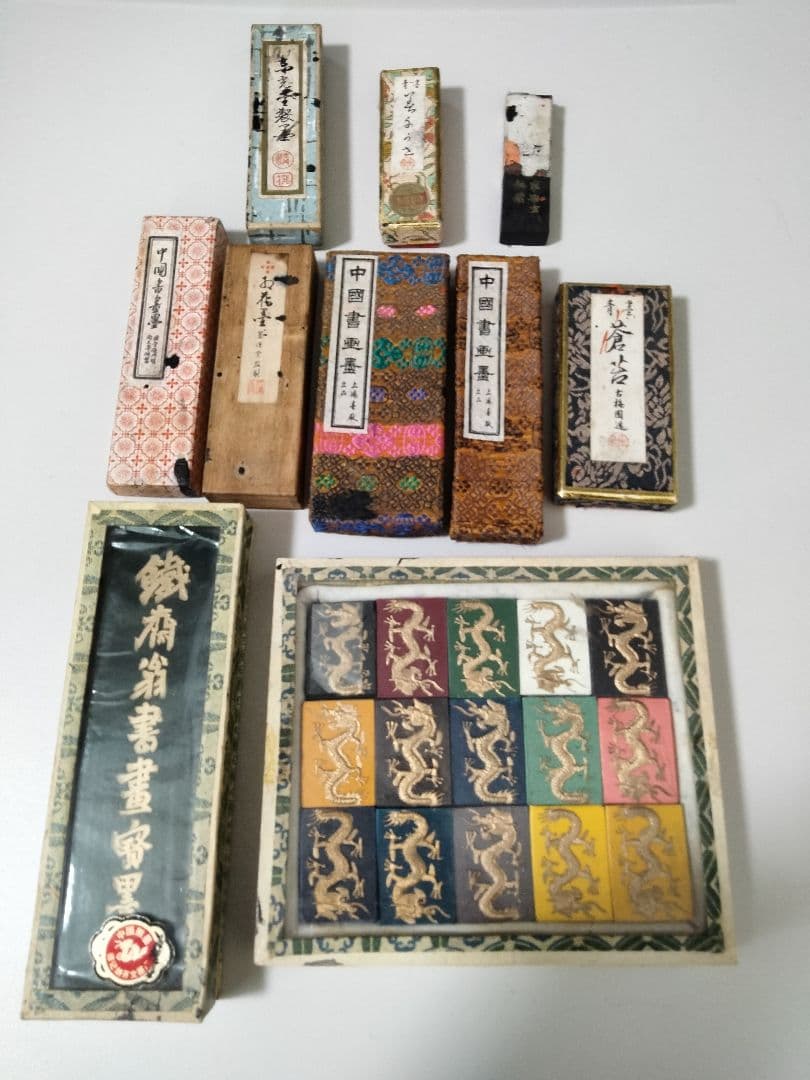 希少 未使用 水墨画 墨 中国 骨董 大量まとめ