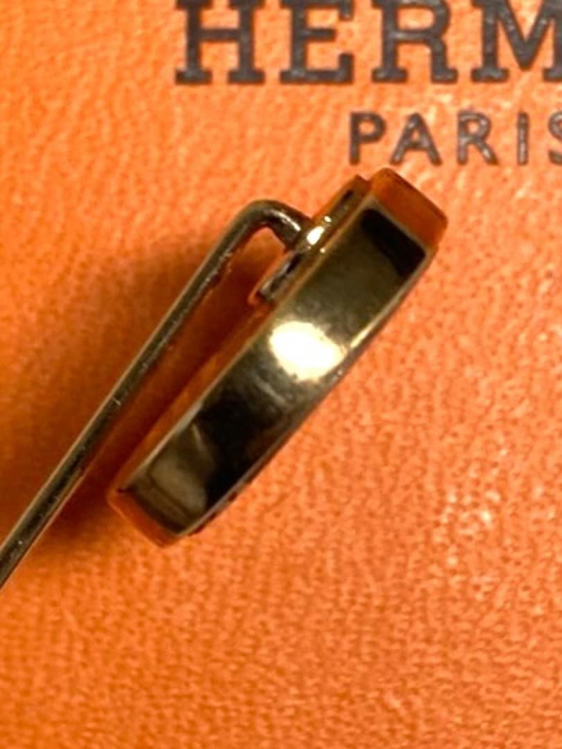 良品　HERMES エルメス　コロゾ　ピンブローチ　ピンバッチ　ゴールド　箱付き