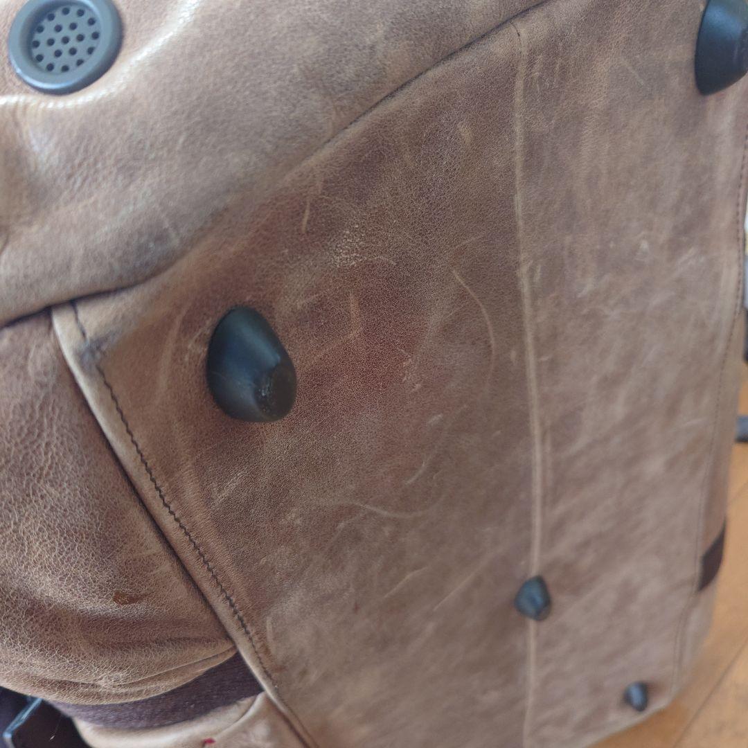 TUMI ボストンバッグ ブラウン レザー