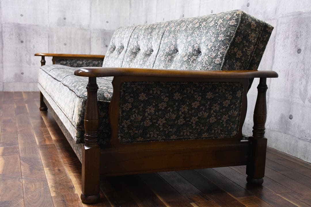 ECK118 カリモク コロニアル ソファベッド 3人掛けソファ トリプルソファ