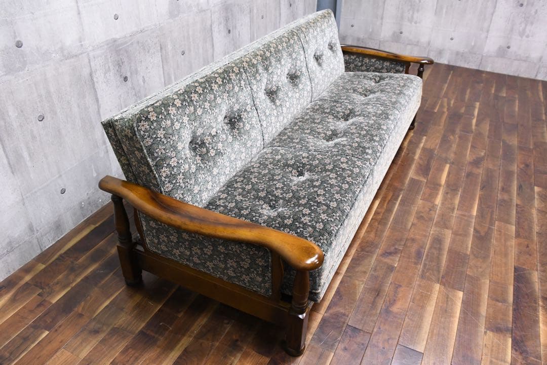 ECK118 カリモク コロニアル ソファベッド 3人掛けソファ トリプルソファ