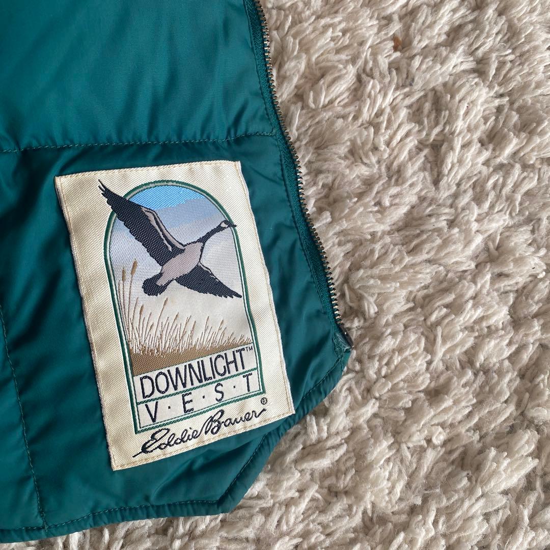 90s Eddie Bauer  downダウンベストS 黒タグ