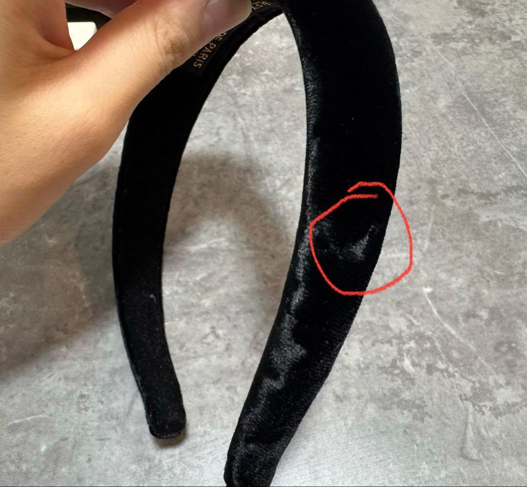 ALEXANDRE DE PARIS ブラック　カチューシャ　2.5cm