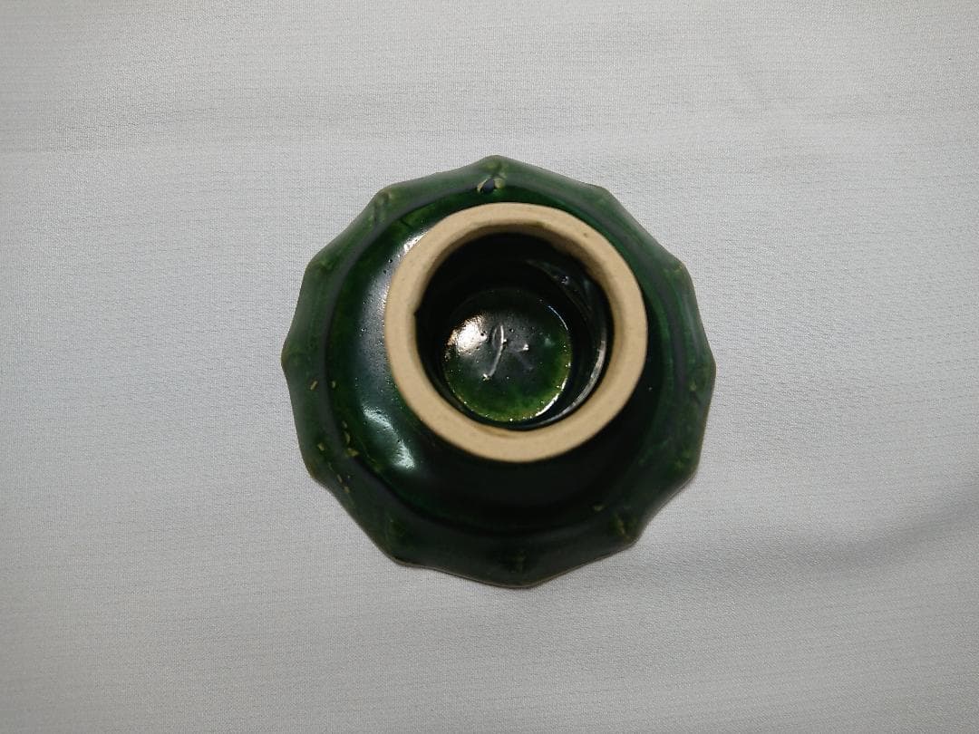 ◆ 幸兵衞窯 ◆　総織部 高台皿 × 5　＊新品未使用品