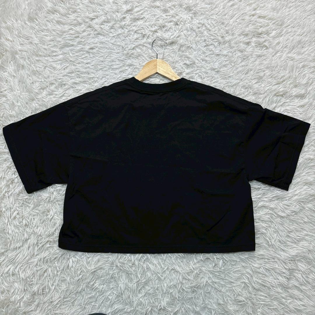 HYKE ブラック クロップド 半袖 Tシャツ　y2k S 短丈