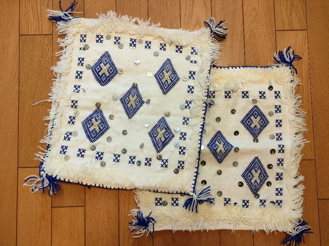 【りんごジャムさん専用】ルワンダバスケット＆モロッコクッションカバー