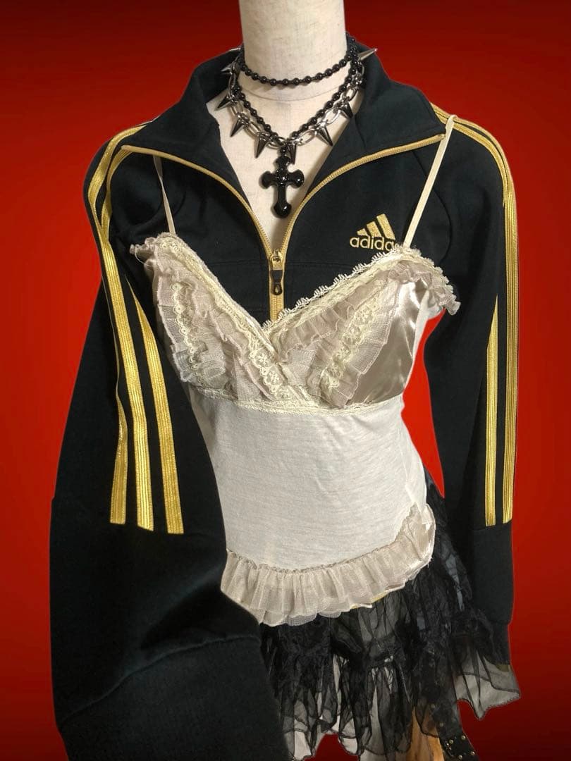 レア白ふりふり姫ギャルy2kフェアリーグランジロック古着屋ゴシックレースフリル