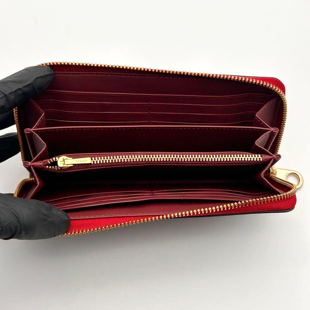 ✨美品✨ COACH コーチ 長財布 PVCレザー ラウンドファスナー