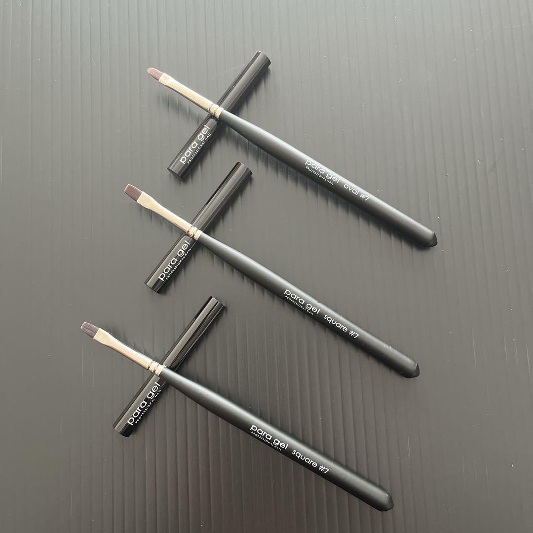 パラジェル para gel パラブラシ ネイルブラシ 筆 オーバル＆スクエア
