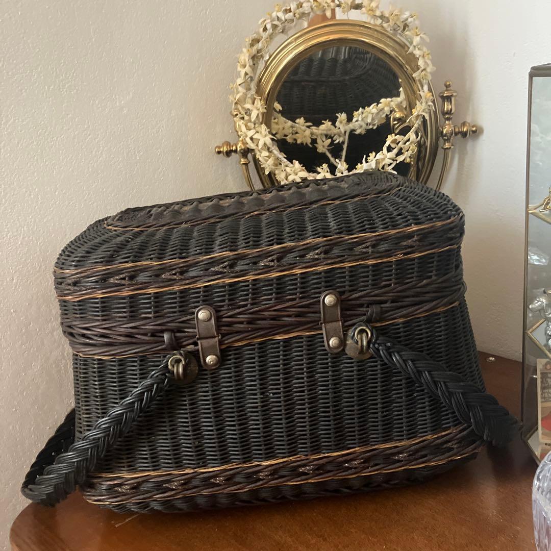 美品フランスアンティークパニエ　サック・ド・フィヨンセ　フィアンセバッグ