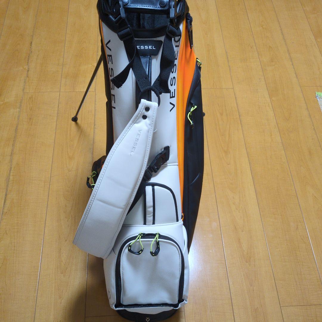 Vessel ゴルフキャディバッグ ホワイト/オレンジ