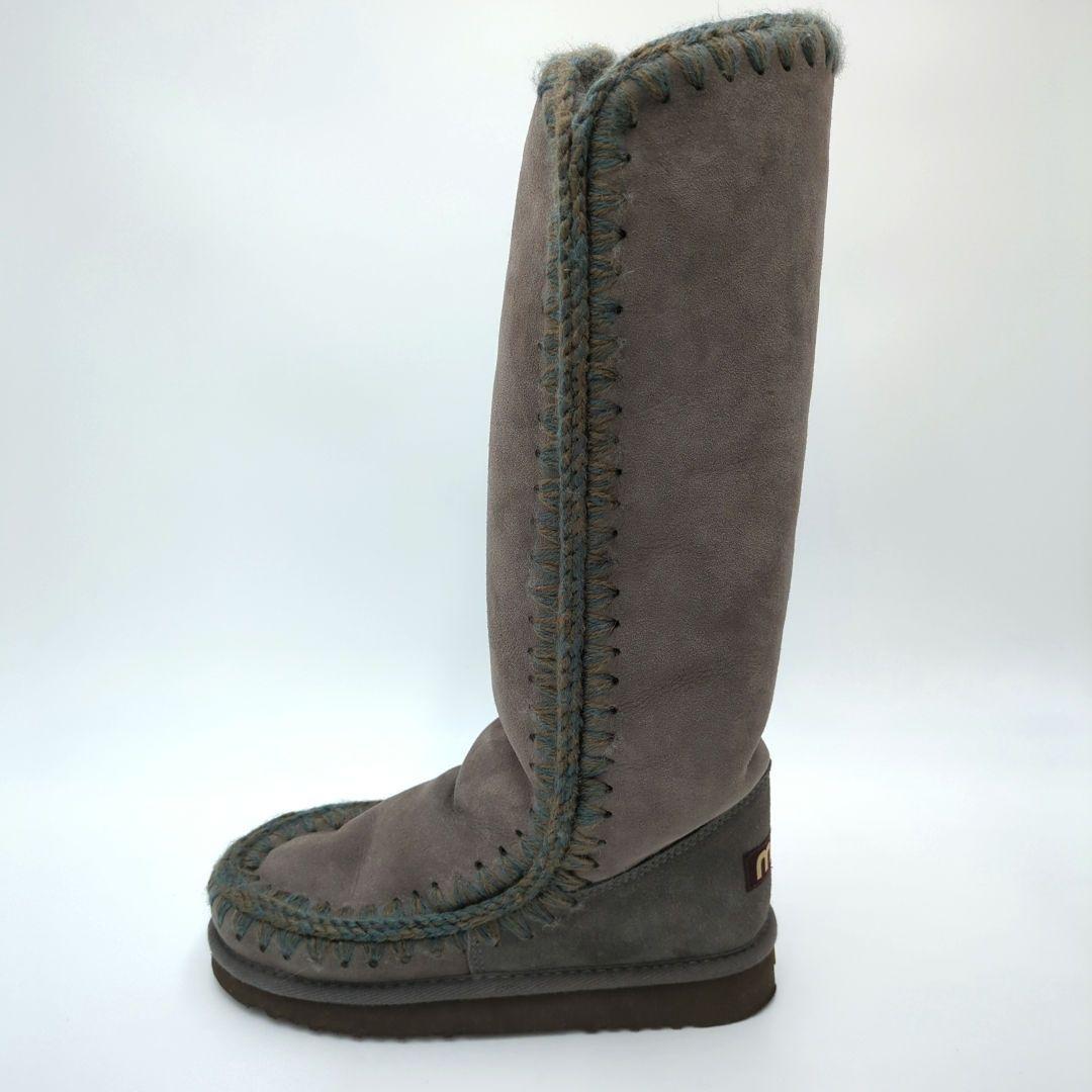 美品　MOU ムー　エスキモーブーツ　ムートンブーツ　ロングブーツ　37