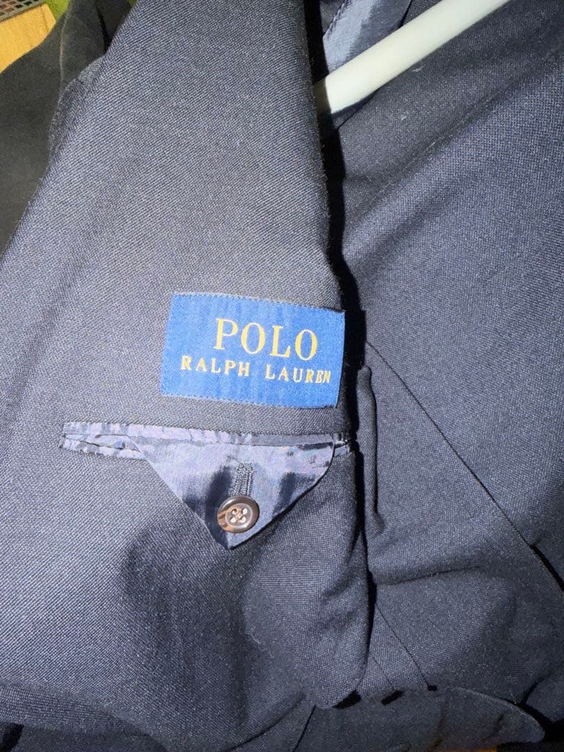 POLORALPH LAUREN ダブルブレスト ブレザー 紺 襟裏クレスト刺繍