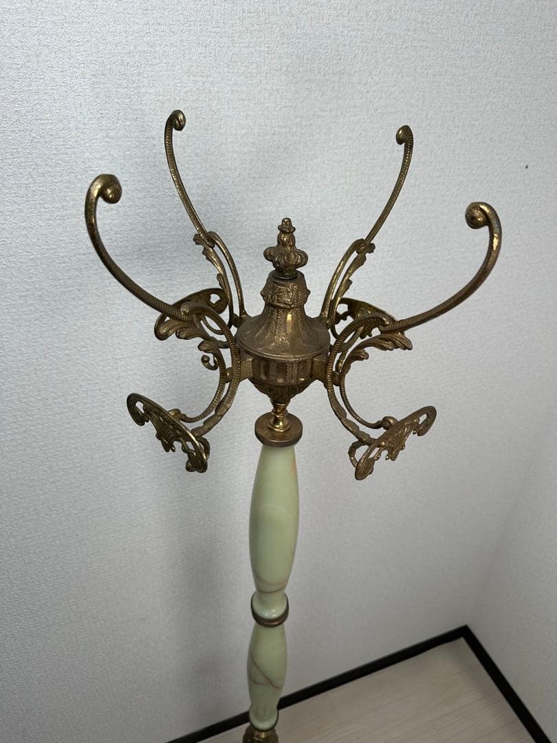 展示品 イタリア 大理石 オニキス ポールハンガー コートハンガー ※i1※