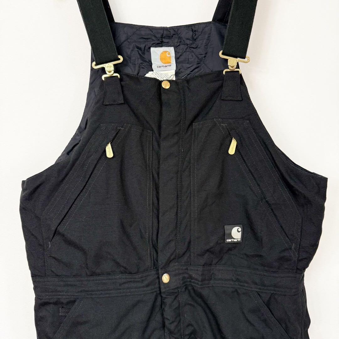 Carhartt カーハート 中綿 つなぎ ビブオーバーオール ブラック S51