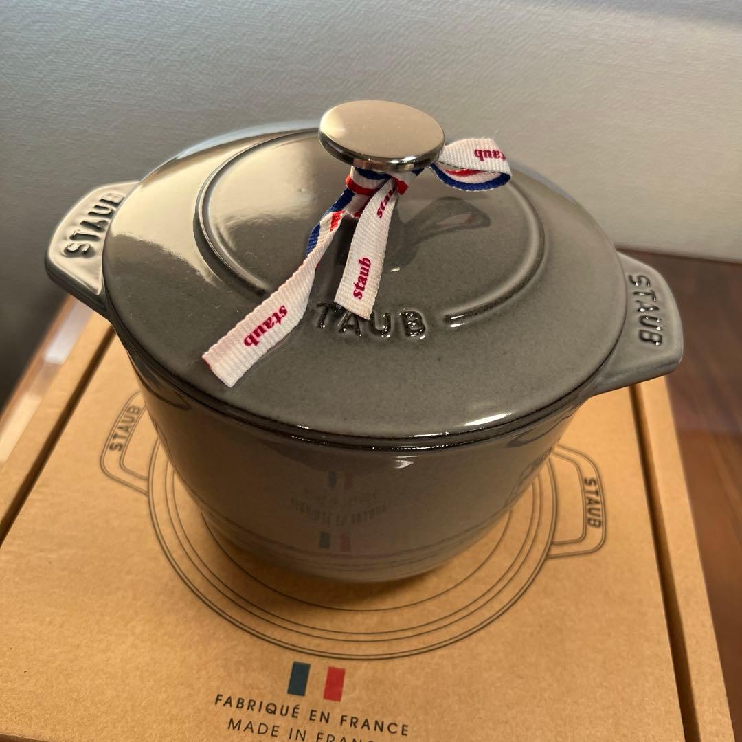 【新品】ストウブ ラ・ココット de GOHAN Mサイズ 16cm グレー