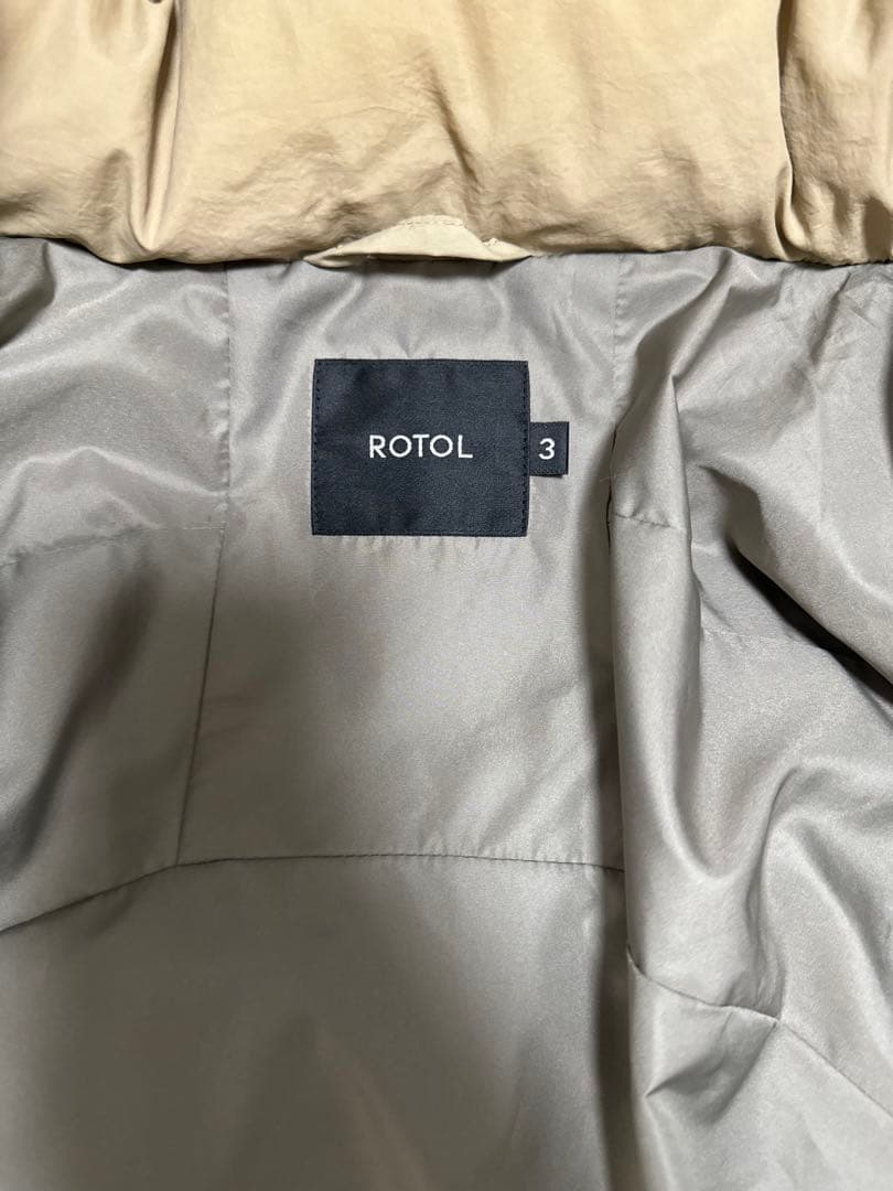 ROTOL curvy down jacket サンドベージュ サイズ3