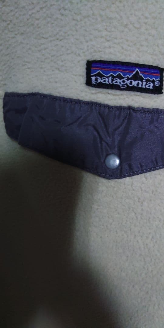 渋*男様 90sUSA製 Patagonia スナップT シンチラ L クリーム