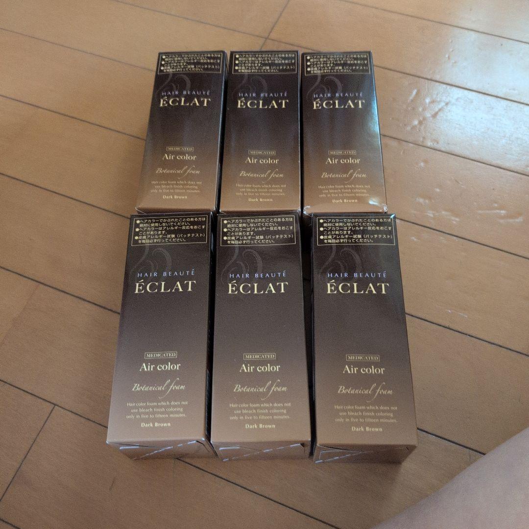 ヘアボーテエクラ ボタニカルエアカラーフォーム ダークブラウン ×6