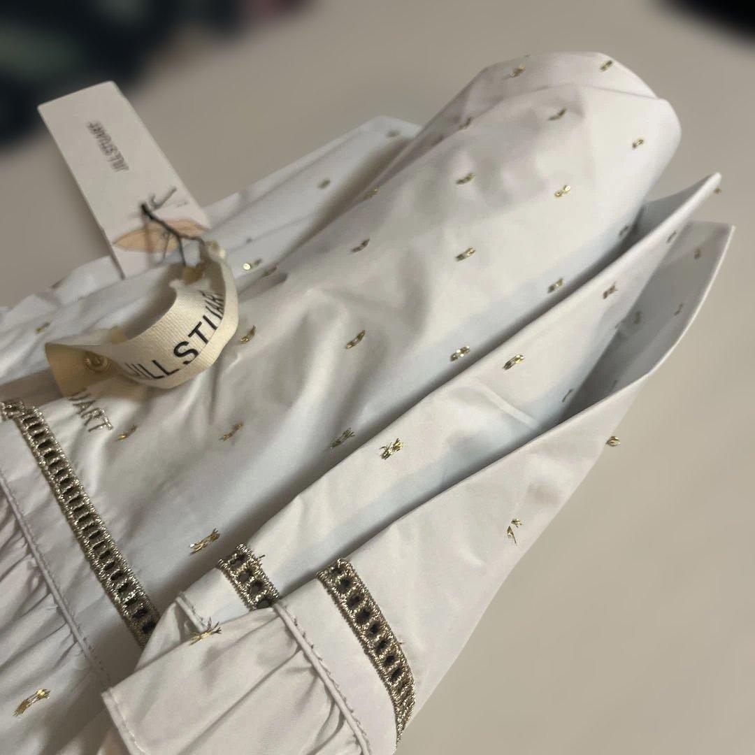 ジルスチュアート晴雨兼用傘 99% UVカット　キラキラ　フリル