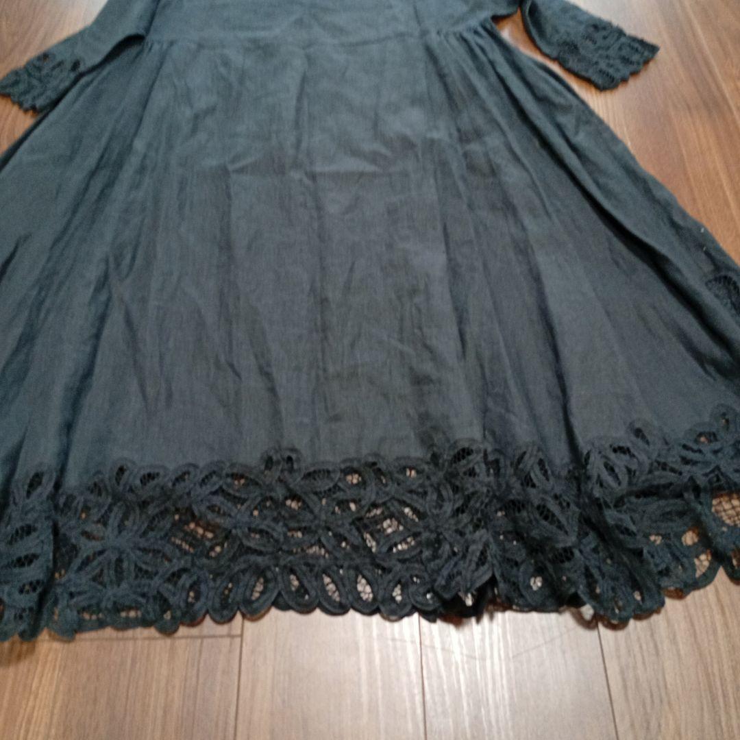 ハウスオブロータス　バテンレースワンピース　麻　リネン