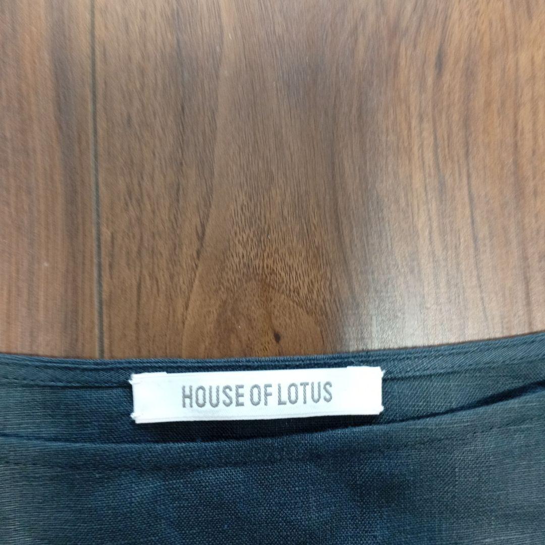 ハウスオブロータス　バテンレースワンピース　麻　リネン