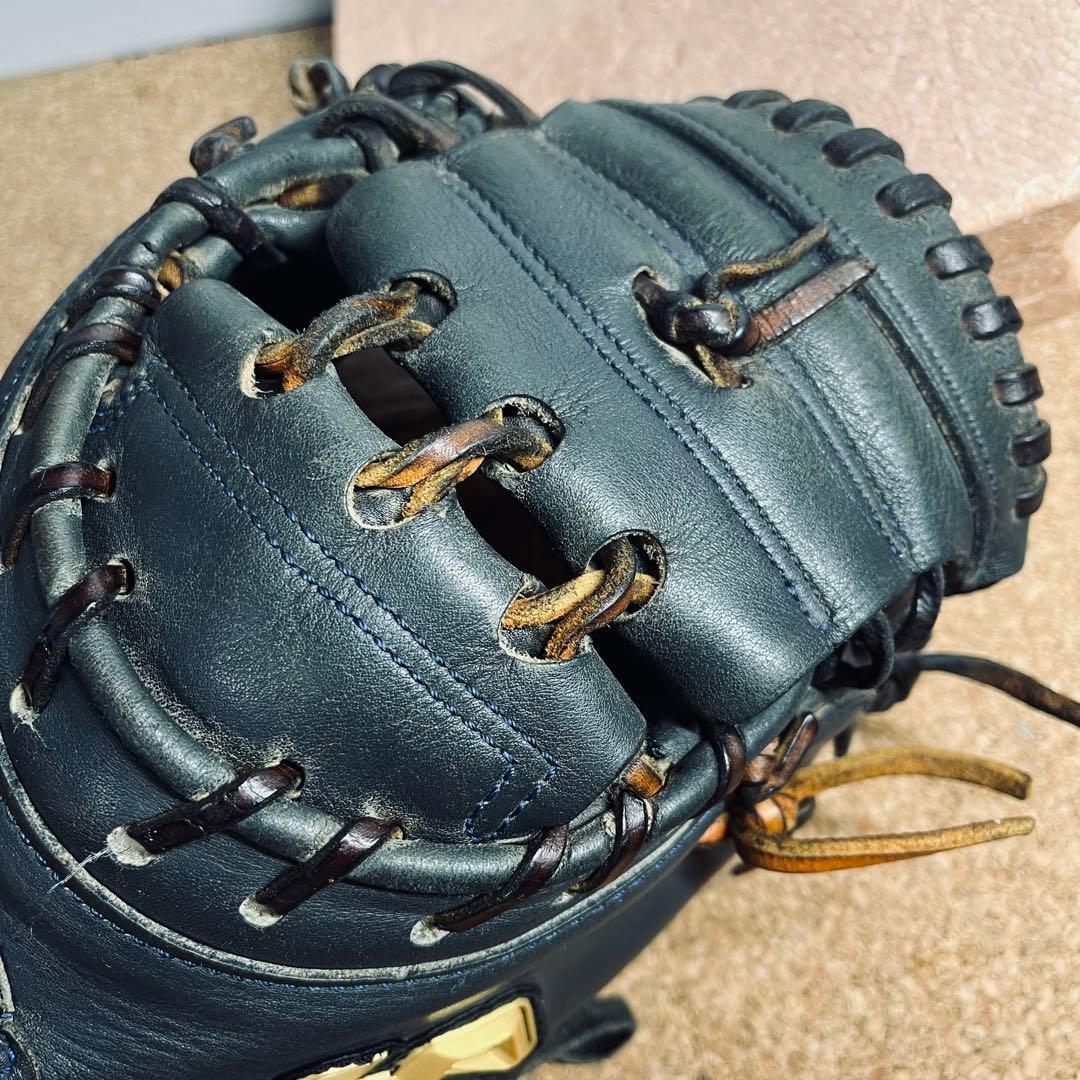 ハタケヤマ硬式捕手ミット／真心ブラック／一般.大人用