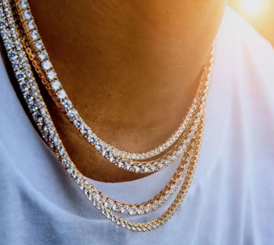 大人気！！テニスネックレス チェーン シルバー レディース