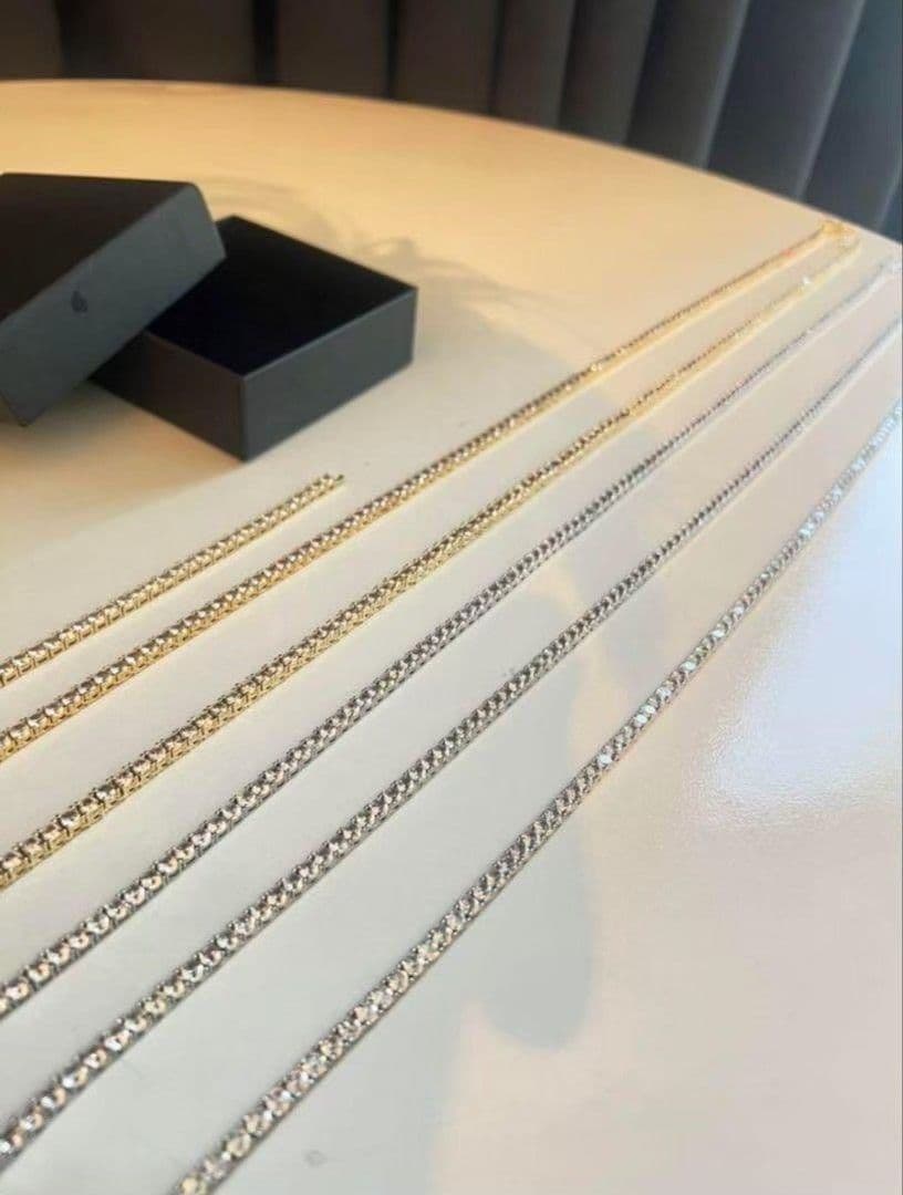 大人気！！テニスネックレス チェーン シルバー レディース