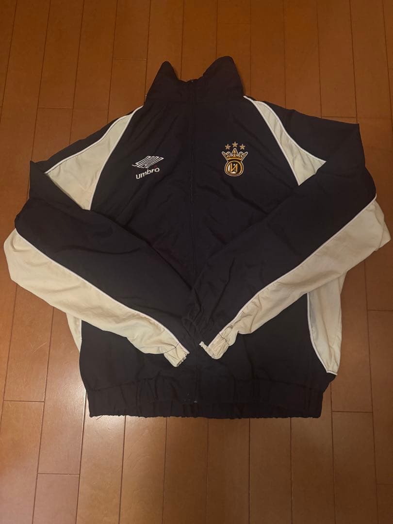 UMBRO×9090ナイロンジャケット ネイビー/ベージュ