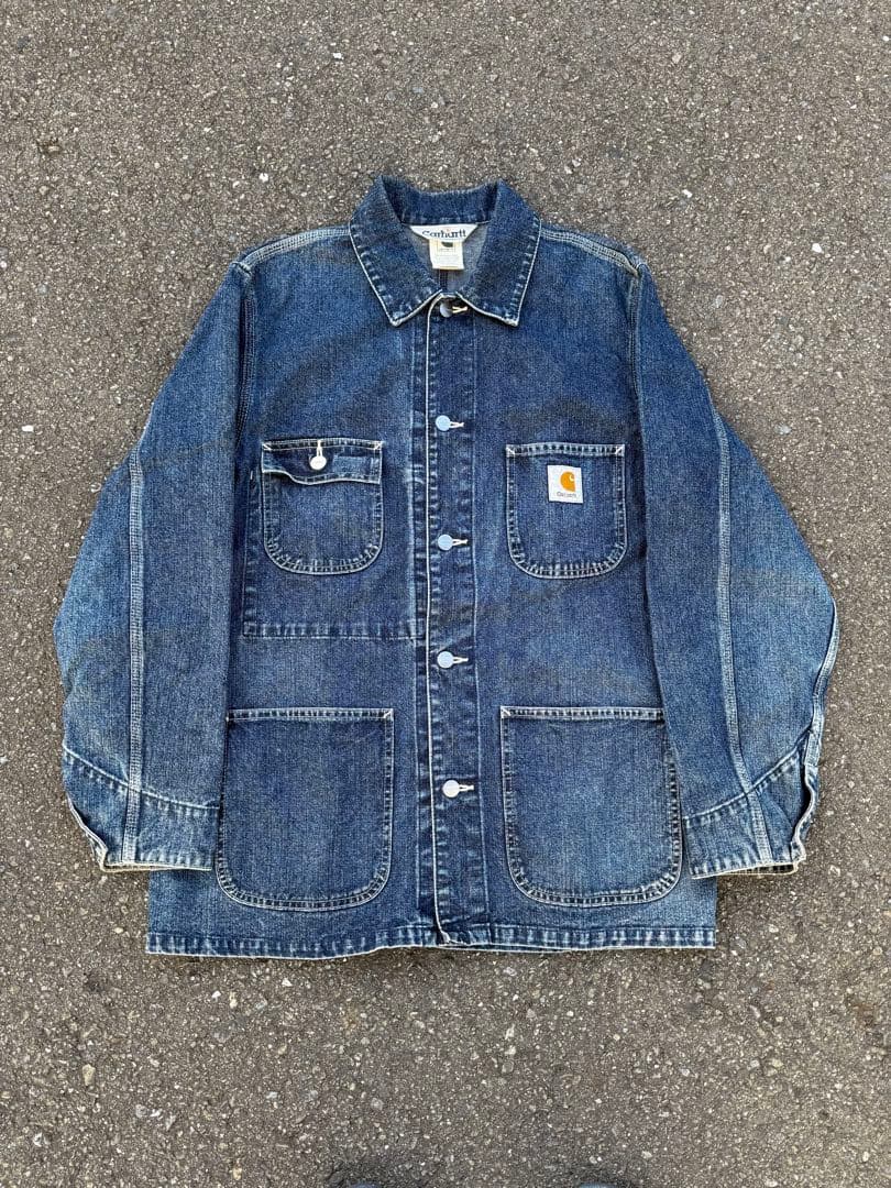 Carhartt カーハート デニム カバーオール チョアコート フェード M