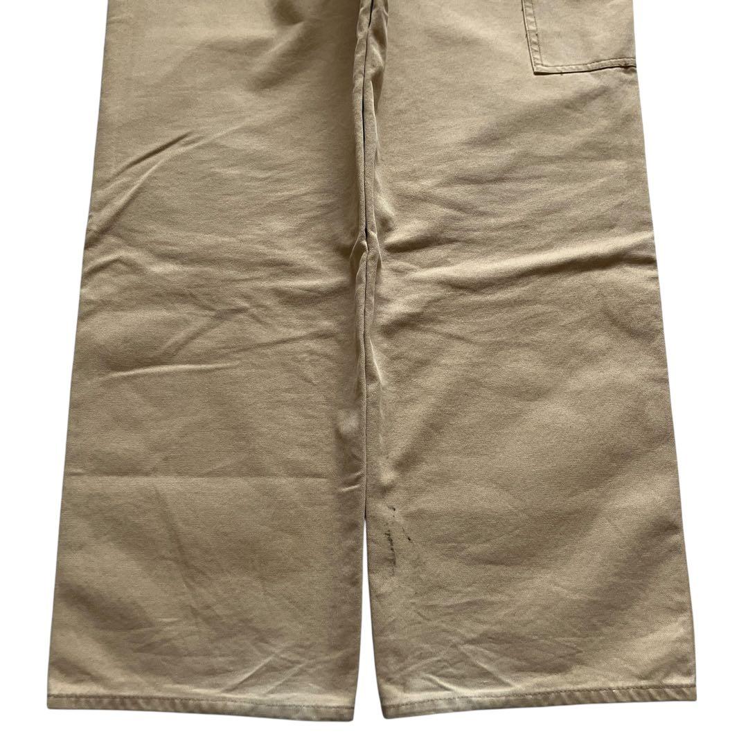 極太90s DICKIES W34 ダック地ダブルニー バギーペインターパンツ