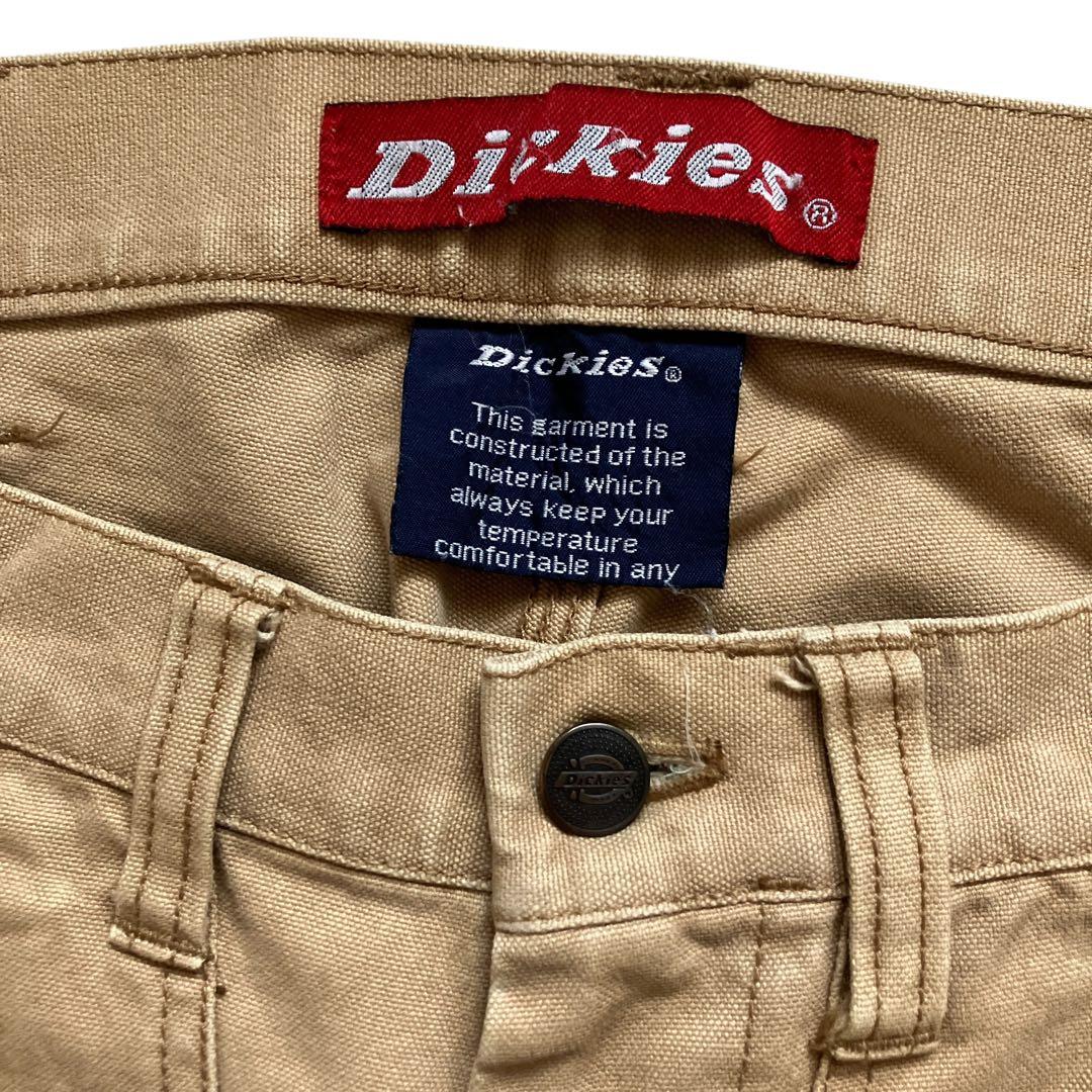 極太90s DICKIES W34 ダック地ダブルニー バギーペインターパンツ