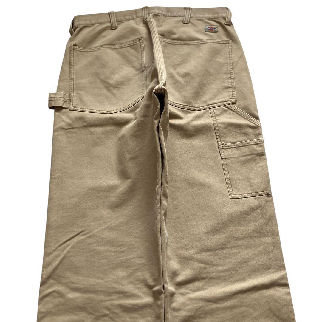 極太90s DICKIES W34 ダック地ダブルニー バギーペインターパンツ