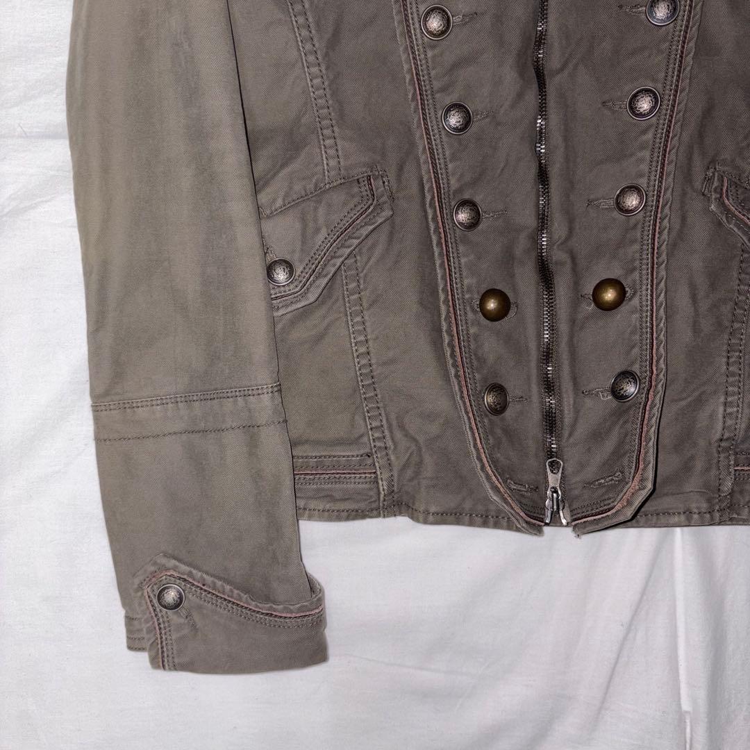 G.O.A カーキ　ジャケット　ナポレオンジャケット　ミリタリージャケッ Y2K
