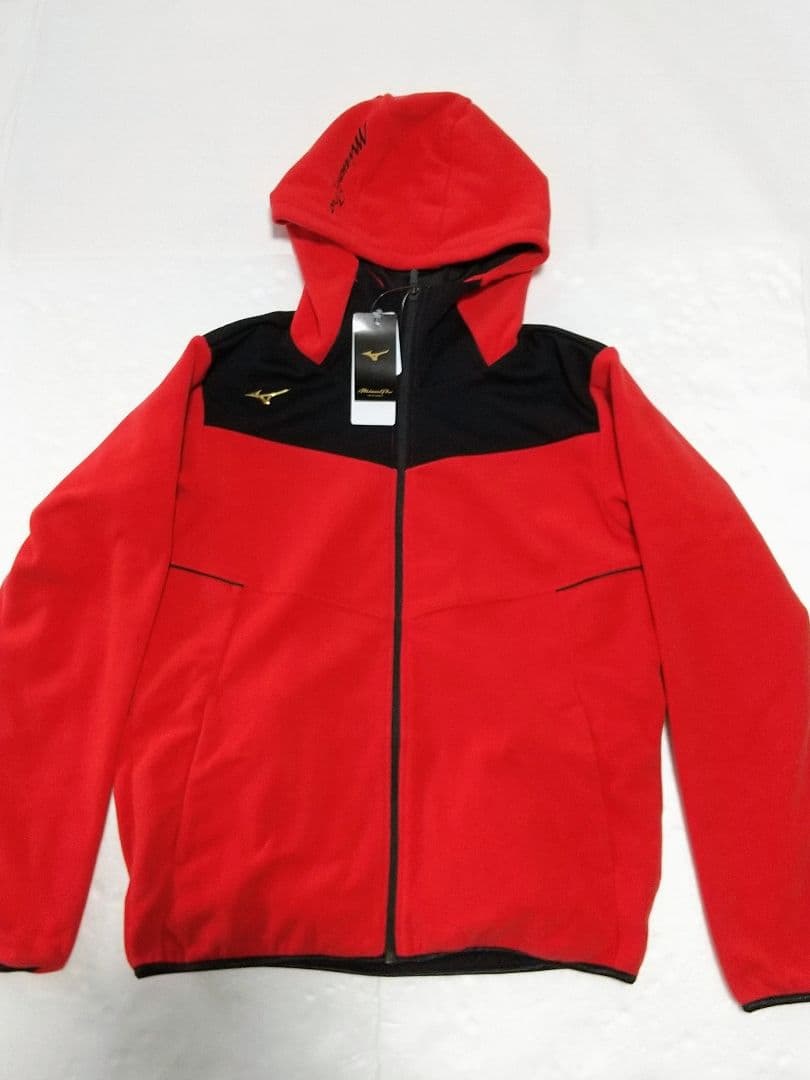 ミズノプロ フリース フーディ (厚手) Ｌサイズ レッド 未使用