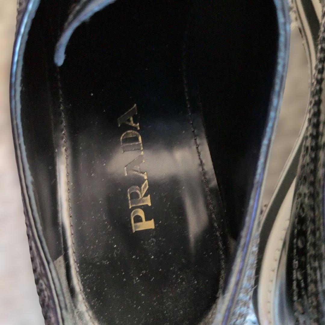 PRADA ブラック レースアップシューズ 厚底 レディース