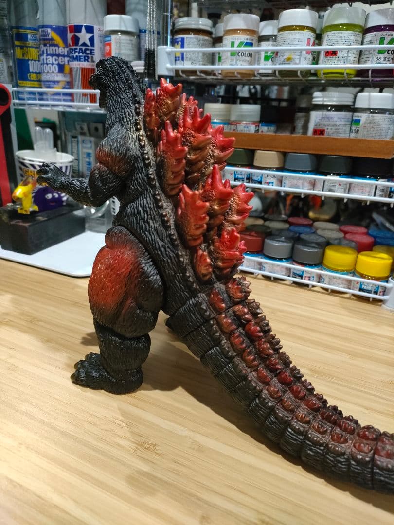 バーニングゴジラ 1995 ソフビ リペイント 怪獣フィギュア vsデストロイア