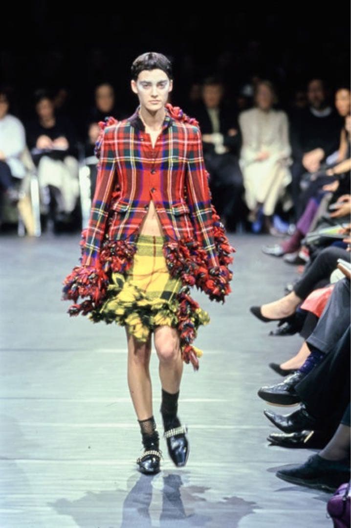 ［00AW］コムデギャルソン　タータンチェック巻きスカート　アーカイブ