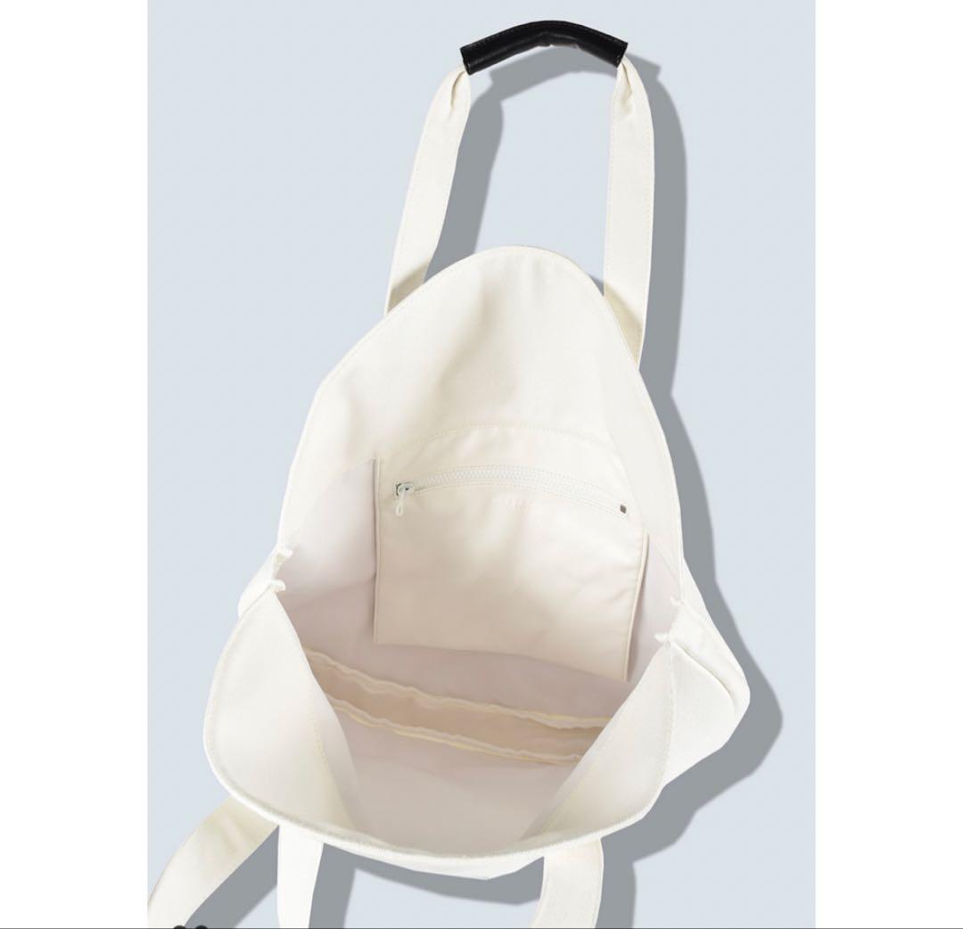 OMMO ホワイト ラウンドエコバッグ 新品未使用