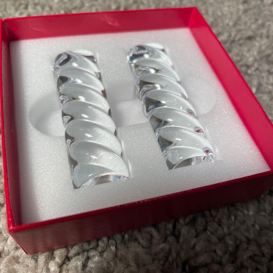 バカラ　ペア　箸置き　バンブー　チョップスティック　ホルダー　箱付き