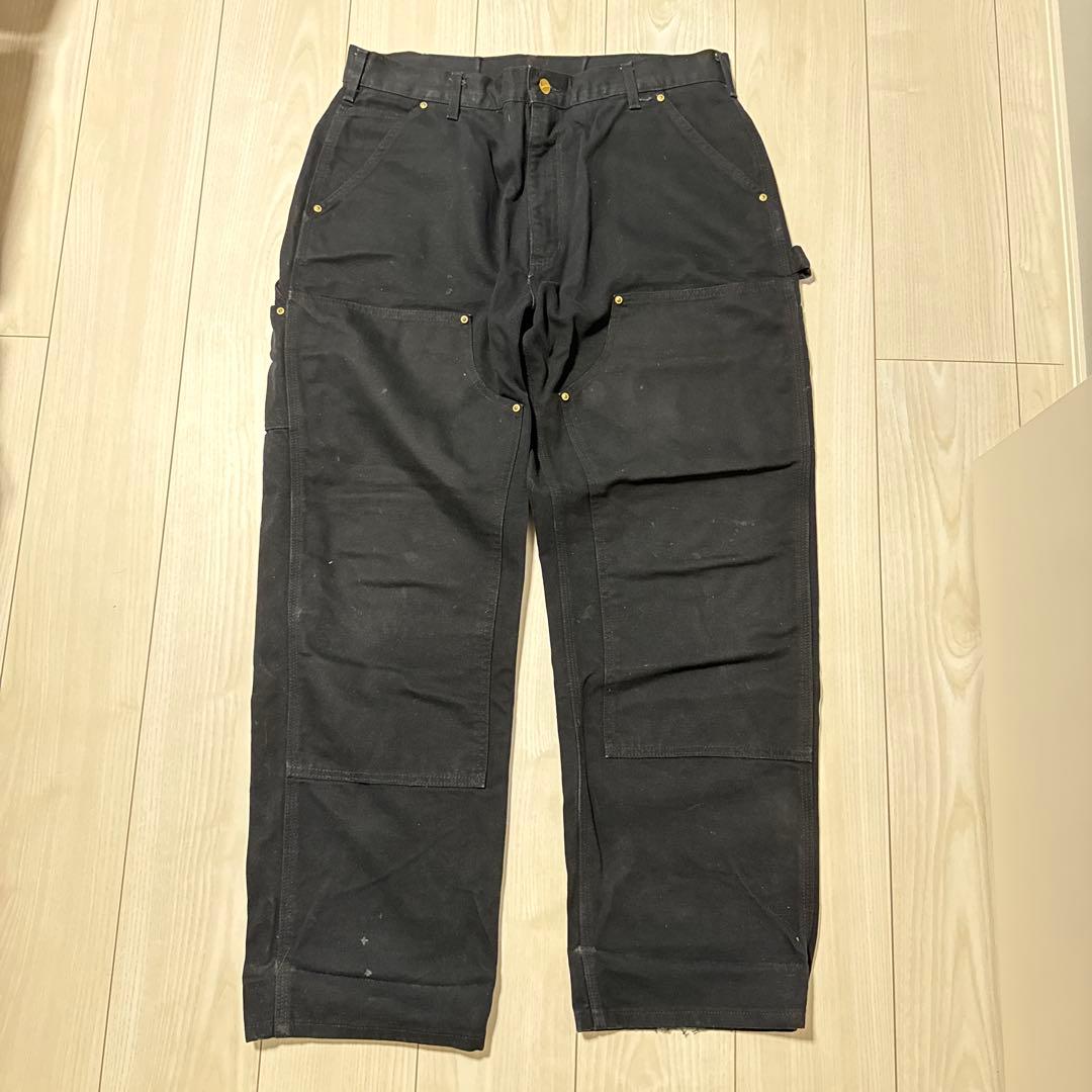 Carhartt ダブルニー ブラック W36 ダックパンツ